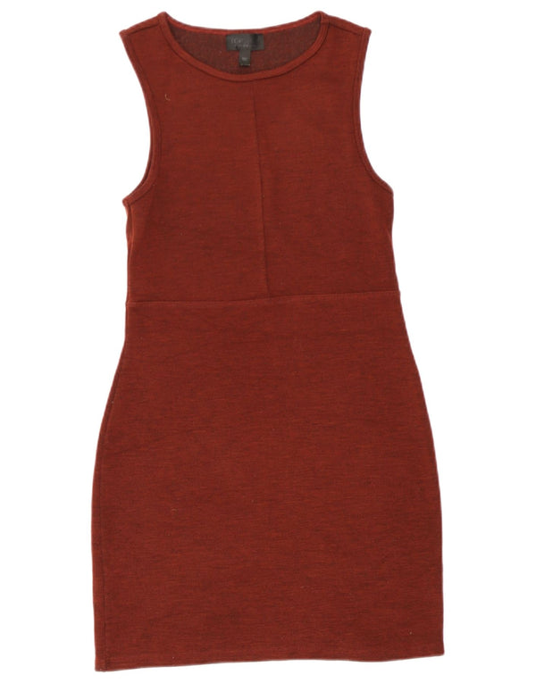 Topshop Robe fourreau sans manches pour femme UK 12 Acrylique bordeaux moyen