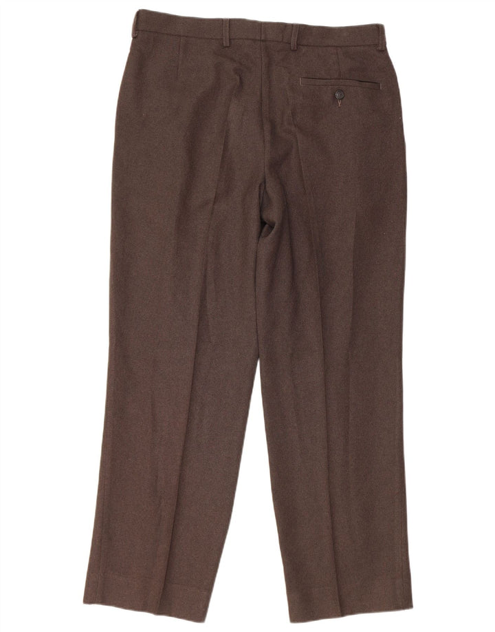 Marks & Spencer Pantalon Chino Droit Homme W34 L29 Marron Polyester