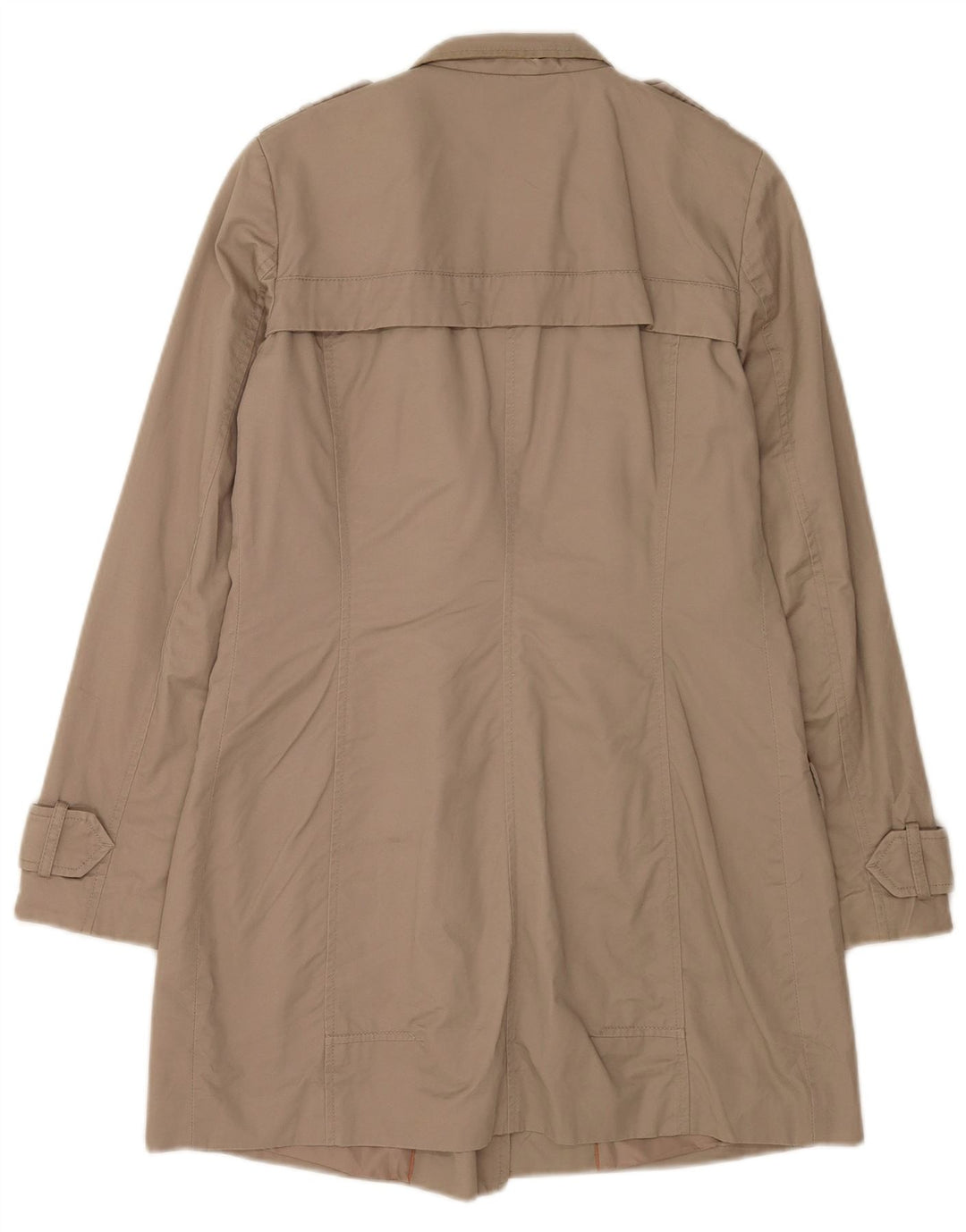 Zara Femme Trench Coat UK 10 Petit Coton Beige