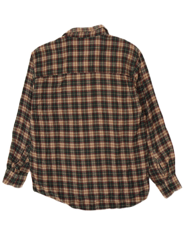 Follie Chemise en flanelle pour homme en coton à carreaux verts