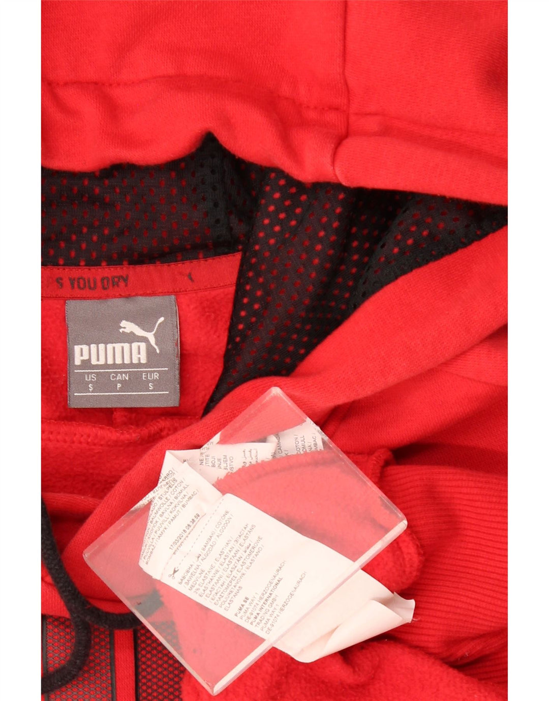 Puma Pull à capuche graphique homme petit rouge coton