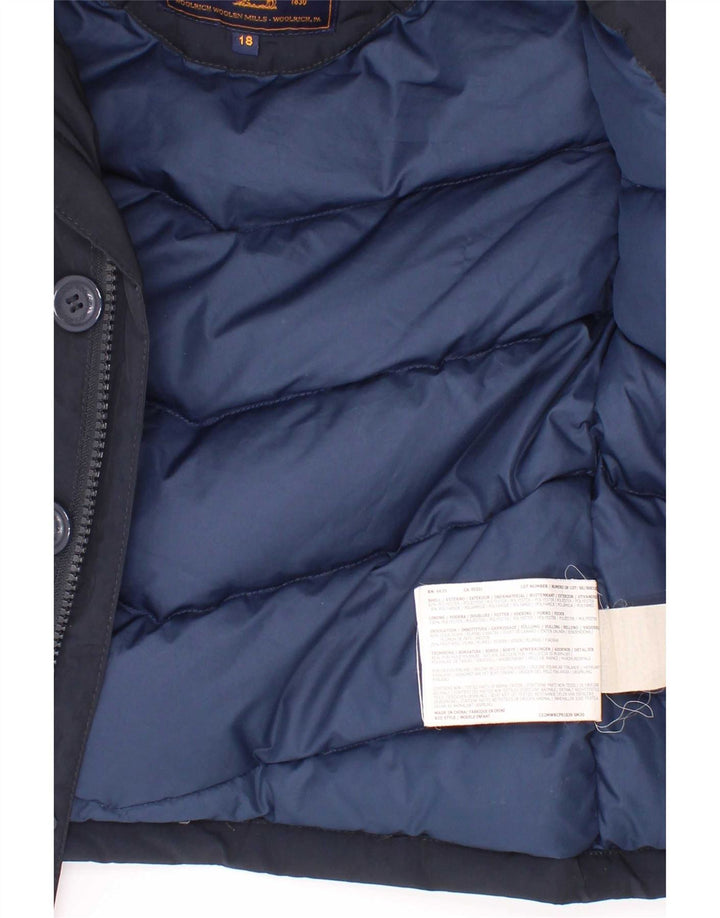 Woolrich Veste matelassée à capuche pour bébé garçon 12-18 mois Bleu marine Polyester