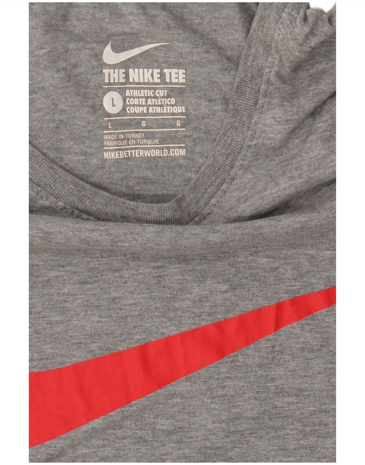 Nike T-shirt graphique coupe athlétique pour homme, grand gris