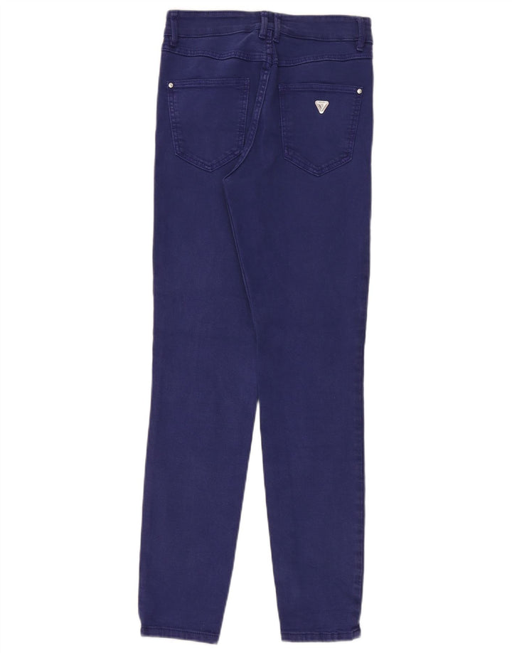 Guess Jean Slim Femme W27 L28 Bleu Coton