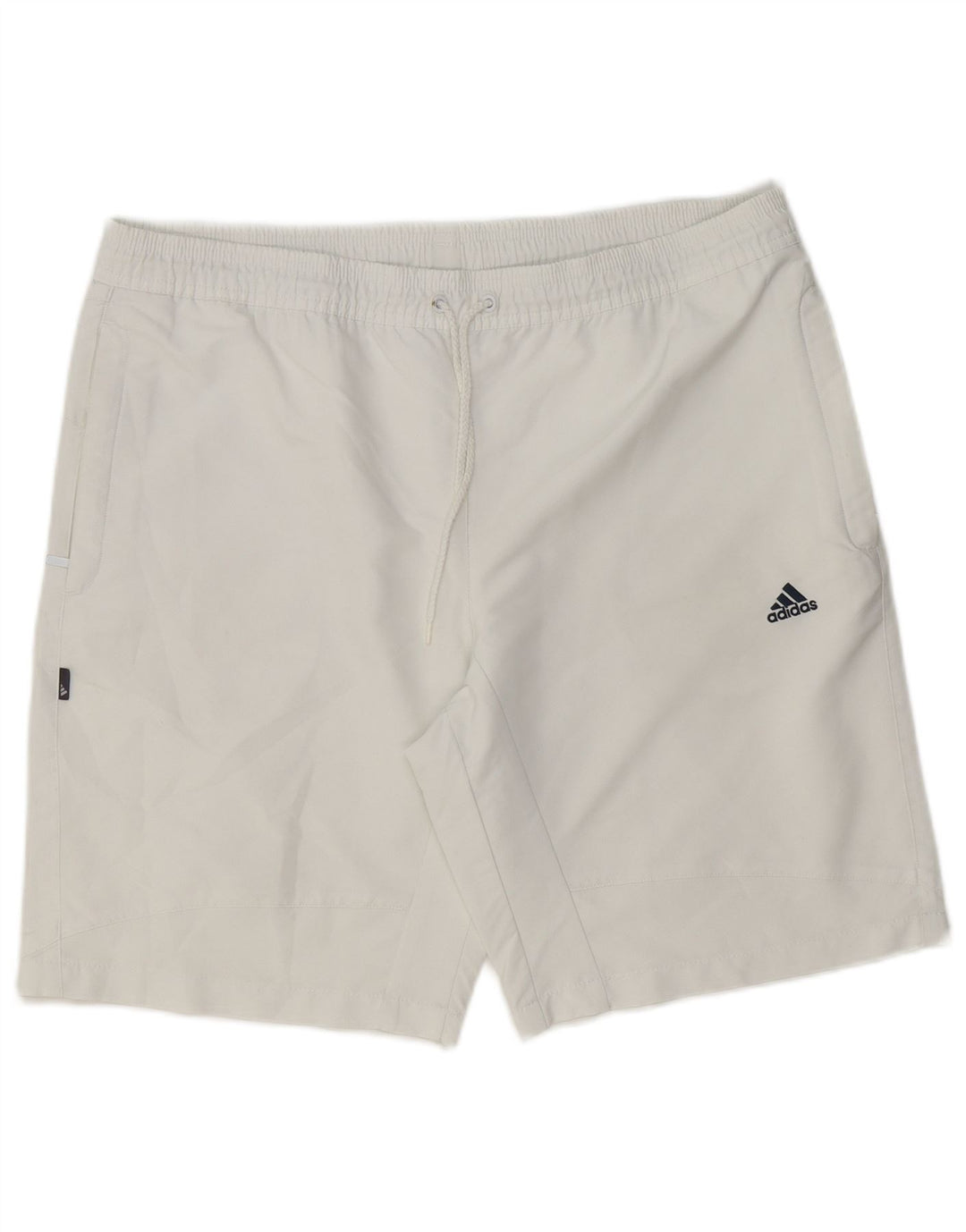 Adidas Short de sport pour homme en polyester blanc moyen