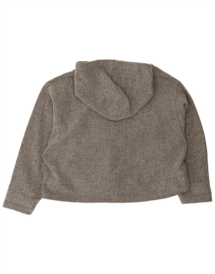 Zara Pull à capuche surdimensionné pour femme UK 14 Acrylique gris moyen
