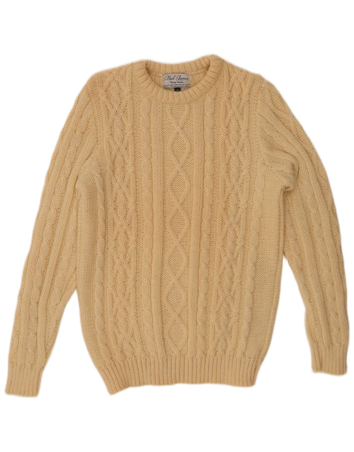 PAUL JAMES Pull Col Bateau Homme Laine Beige Moyen