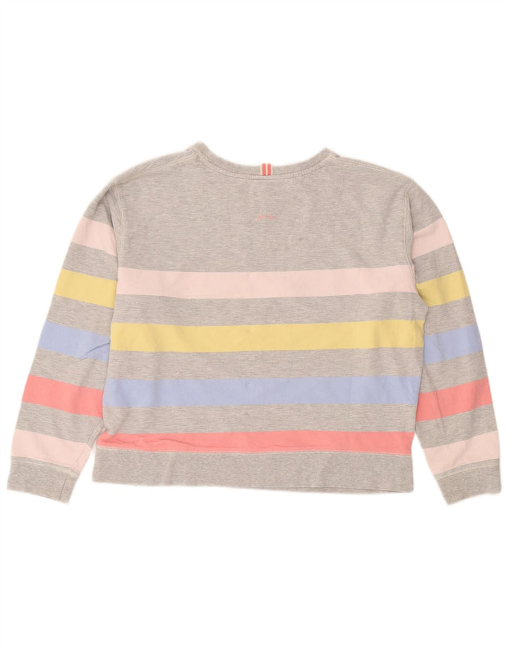 Joules Womens Crop Oversize Sweatshirt Jumper UK 10 Petit Gris Rayé