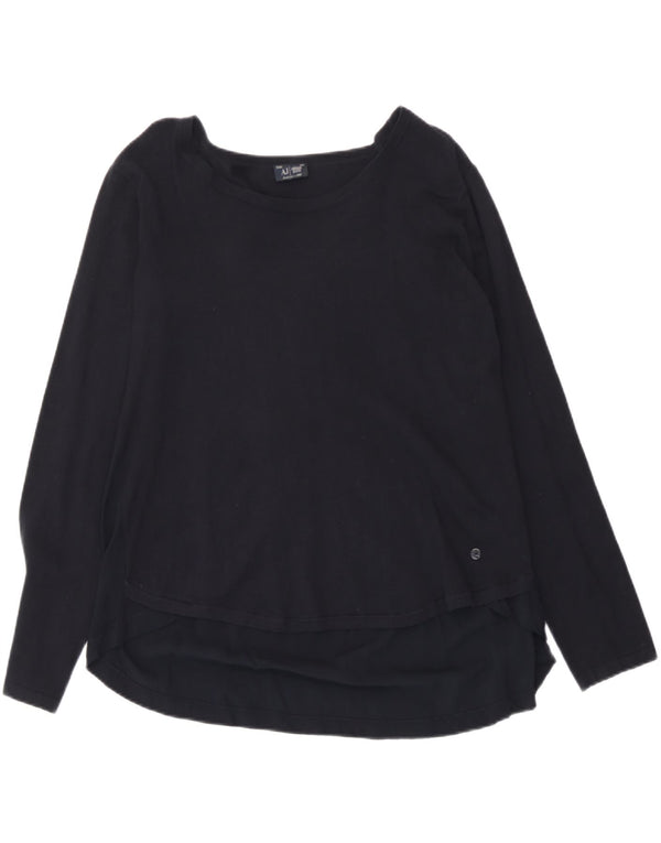 Armani Jeans Haut à manches longues pour femme UK 12 Bleu marine moyen