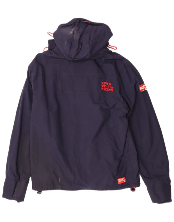 Superdry Veste coupe-vent à capuche Windcheater pour homme UK 42 XL Bleu marine
