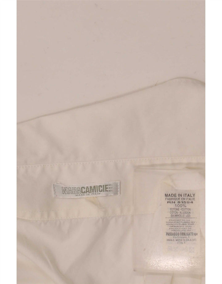 Naracamicie Chemisier court en coton blanc moyen pour femme UK 14