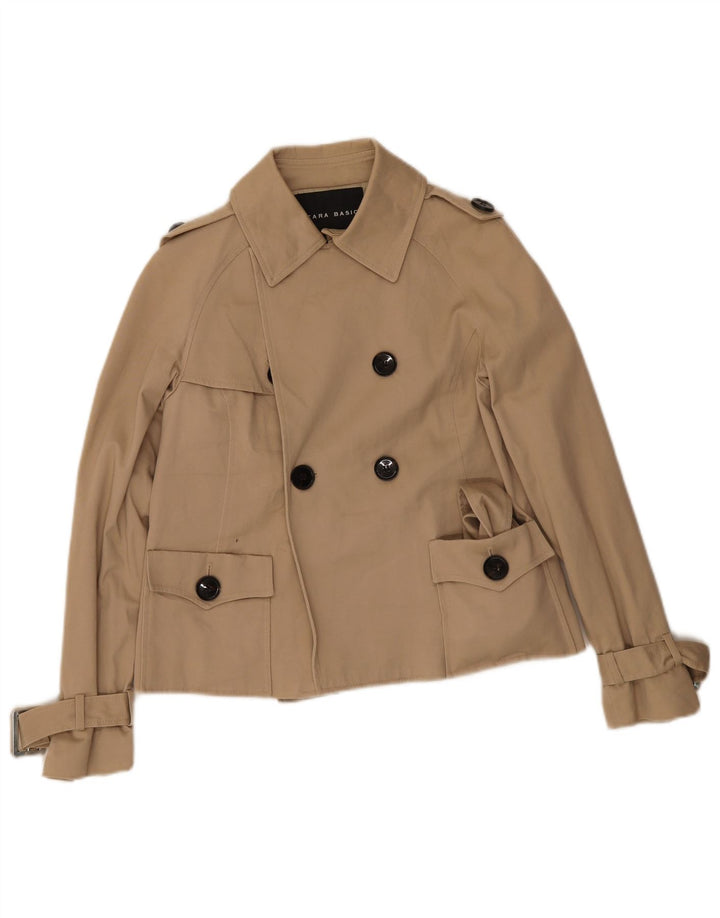 Zara Trench court pour femme UK 14 Large Beige