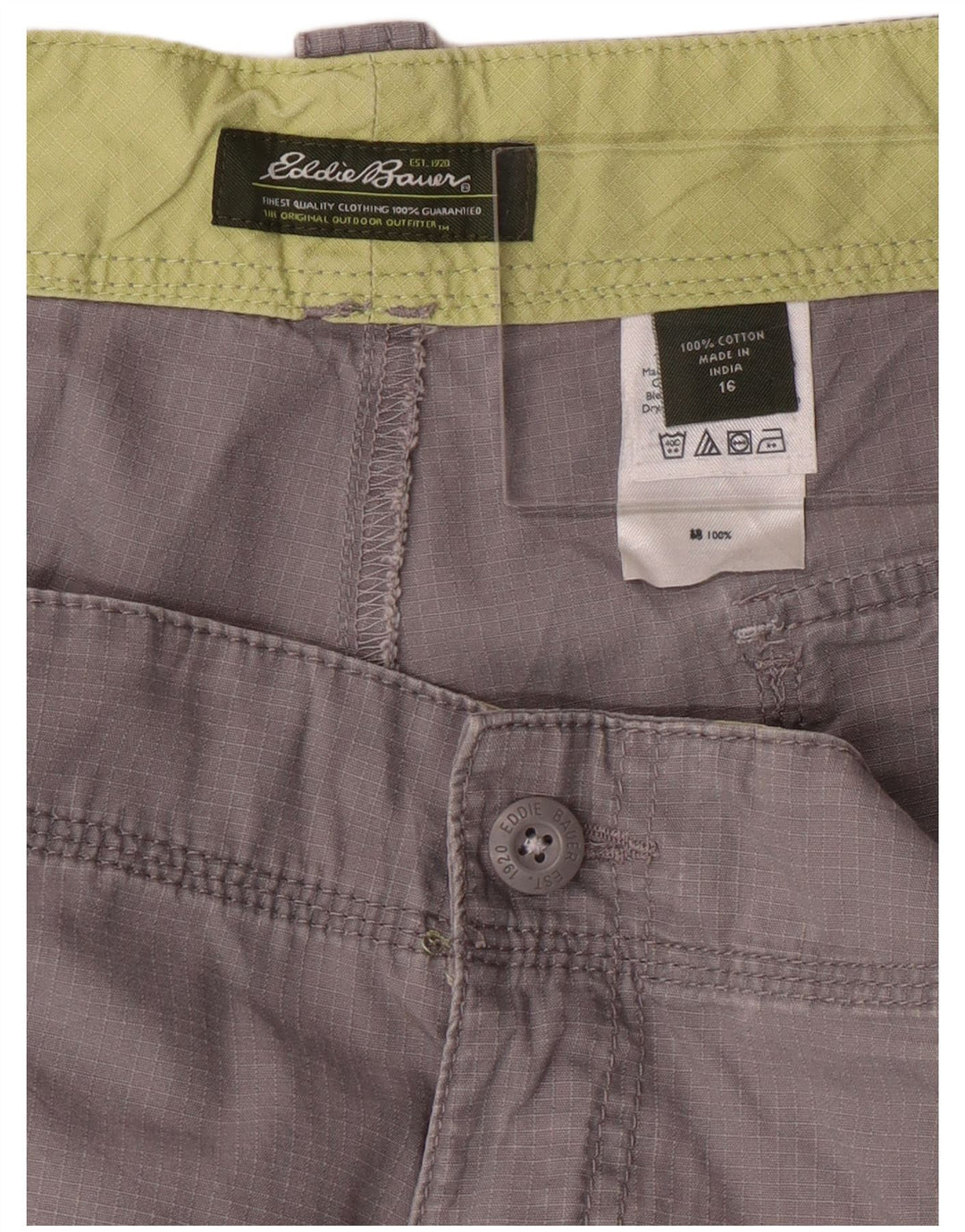 EDDIE BAUER Short cargo pour femme US 16 2XL W36 Gris Coton