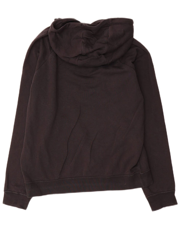 Nike Pull à capuche graphique pour femme UK 14 en coton noir moyen