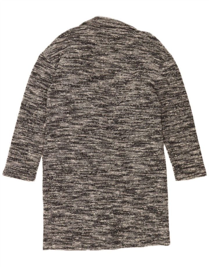 Marks & Spencer Pull cardigan long pour femme UK 12 Gris moyen moucheté