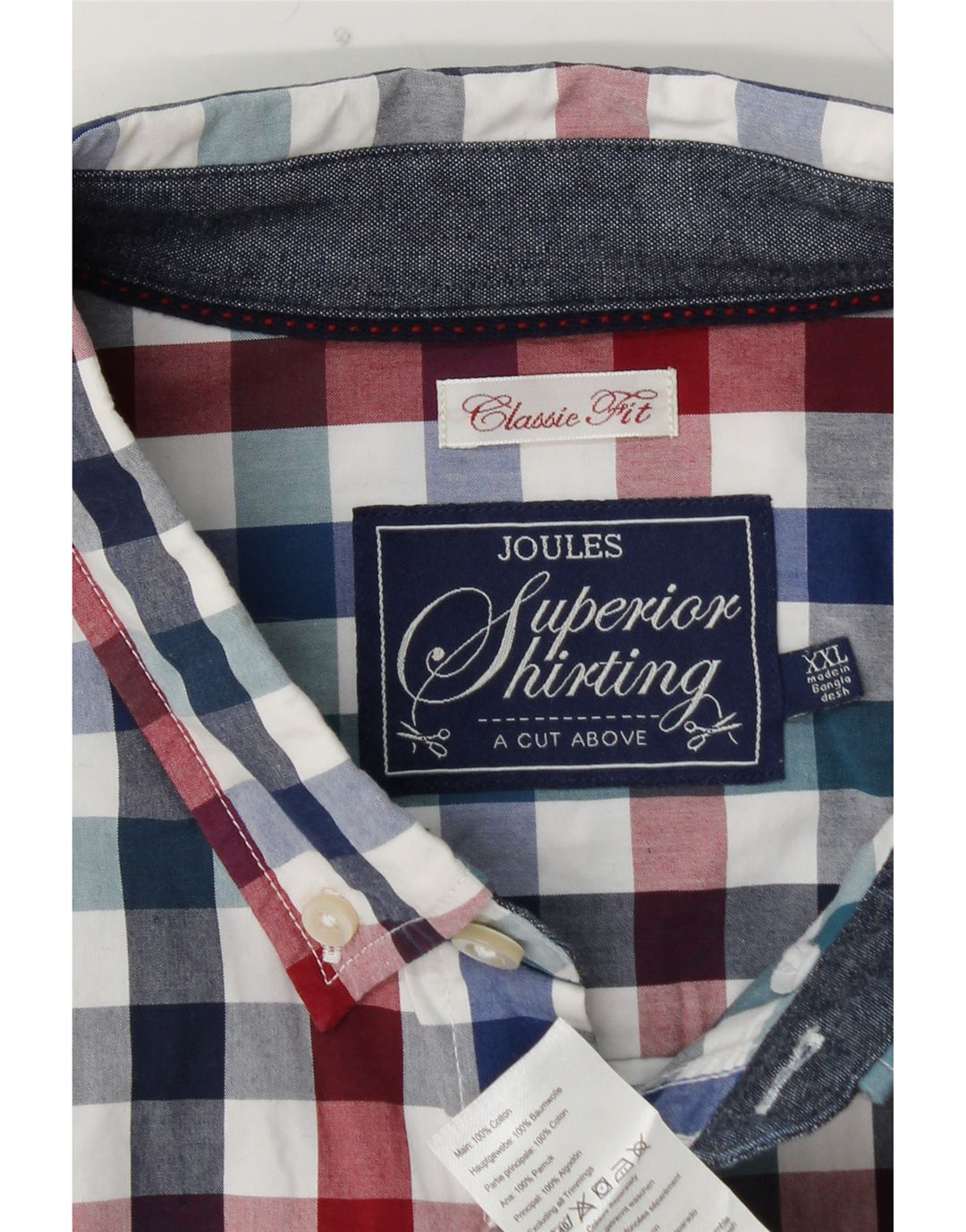 JOULES Chemise Classique Homme 2XL Coton à Carreaux Multicolore