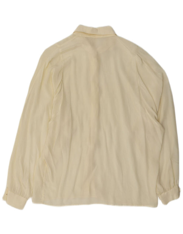 Chemisier chemise femme vintage UK 16 Large Off White