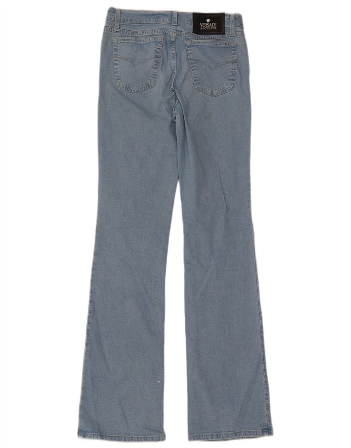 Versace Femme Jean évasé W29 L32 Bleu Coton