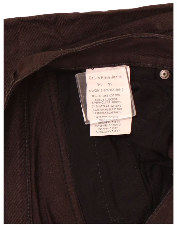 Calvin Klein Bermuda Femme W31 Coton Marron Moyen