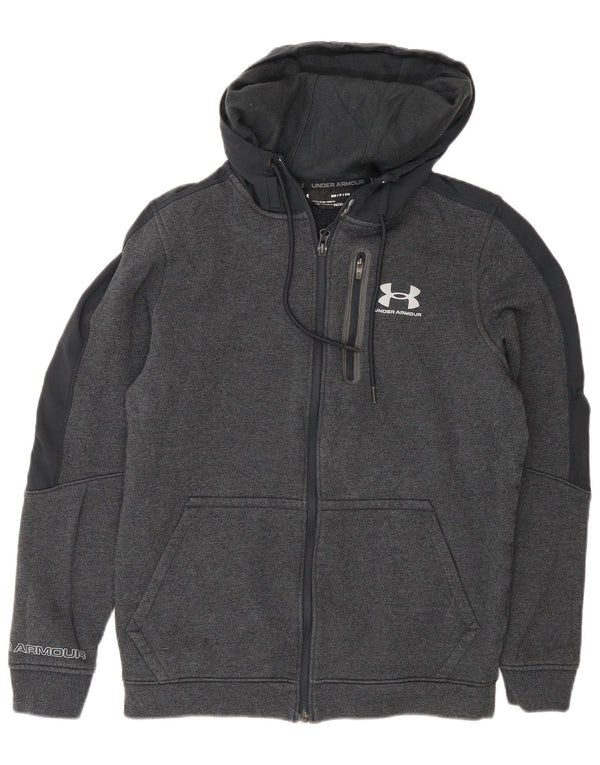 Under Armour Sweat à Capuche Zippé Graphic Homme Petit Gris Coton Colorblock