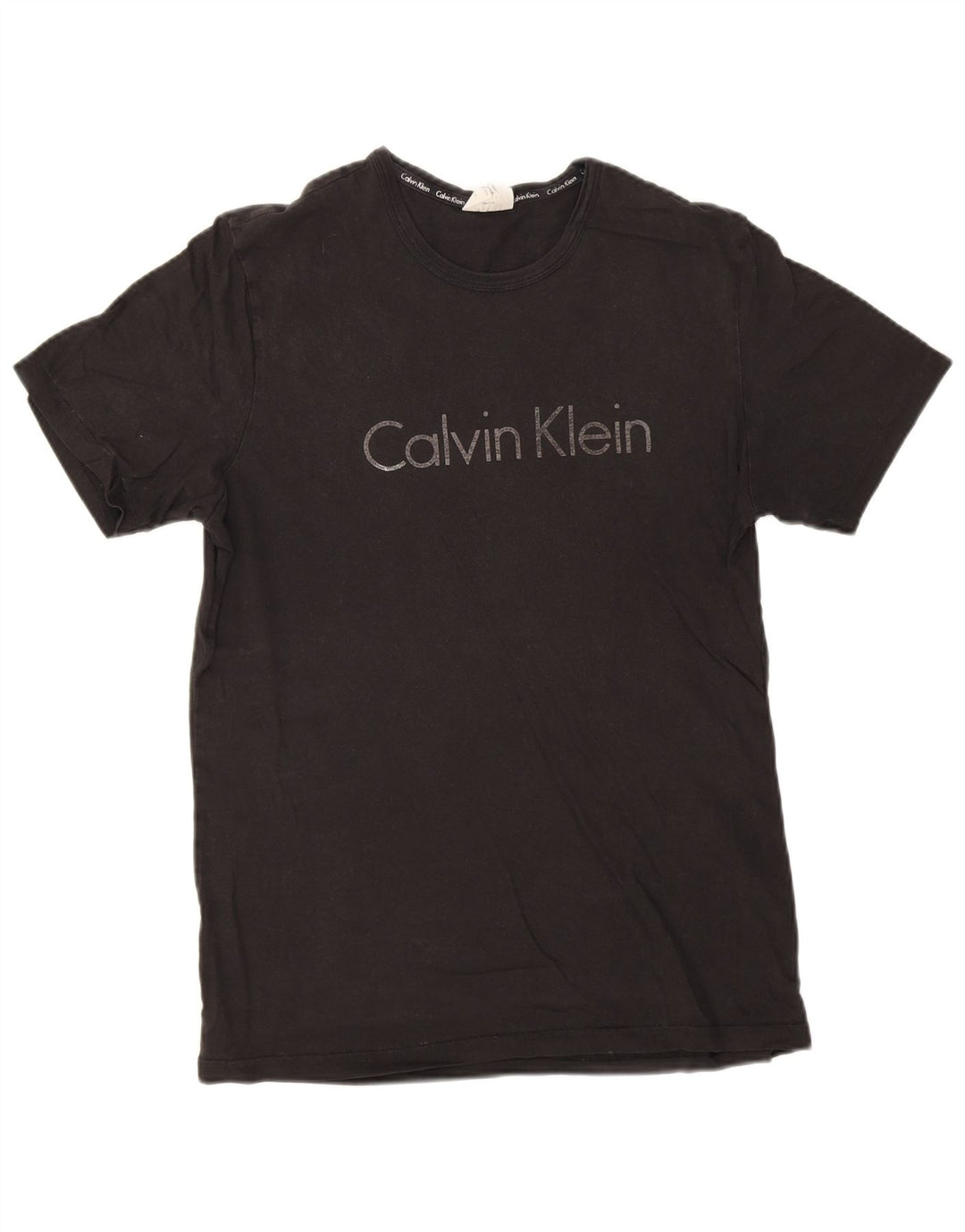 Calvin Klein T-Shirt Graphique Homme Noir Moyen Coton