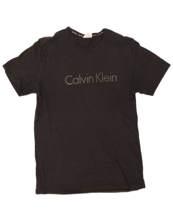 Calvin Klein T-Shirt Graphique Homme Noir Moyen Coton