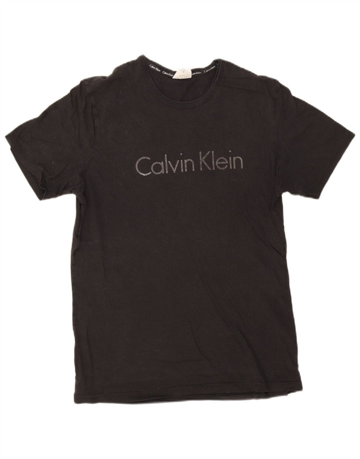 Calvin Klein T-Shirt Graphique Homme Noir Moyen Coton