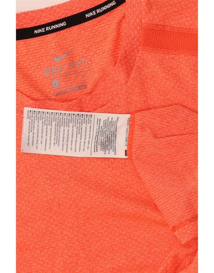 Nike T-shirt graphique à manches courtes pour homme en polyester Orange Large