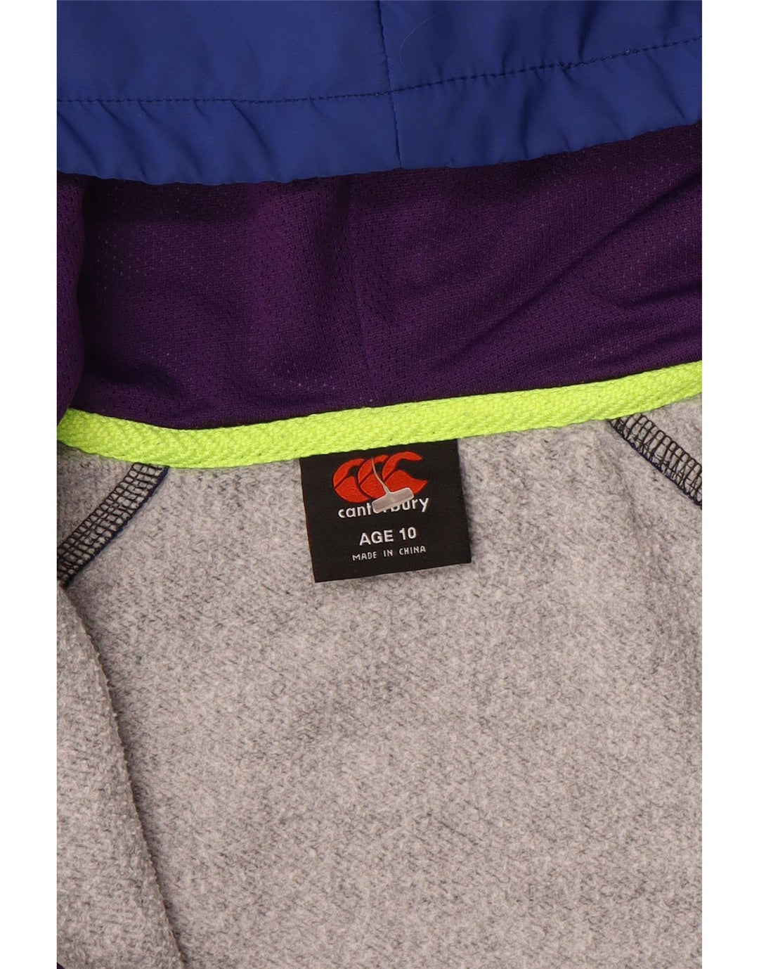 CANTERBURY Pull à capuche zippé pour garçon 9-10 ans Gris Colourblock