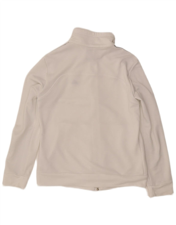 ADIDAS Veste de survêtement pour femme UK 12/14 Polyester blanc moyen