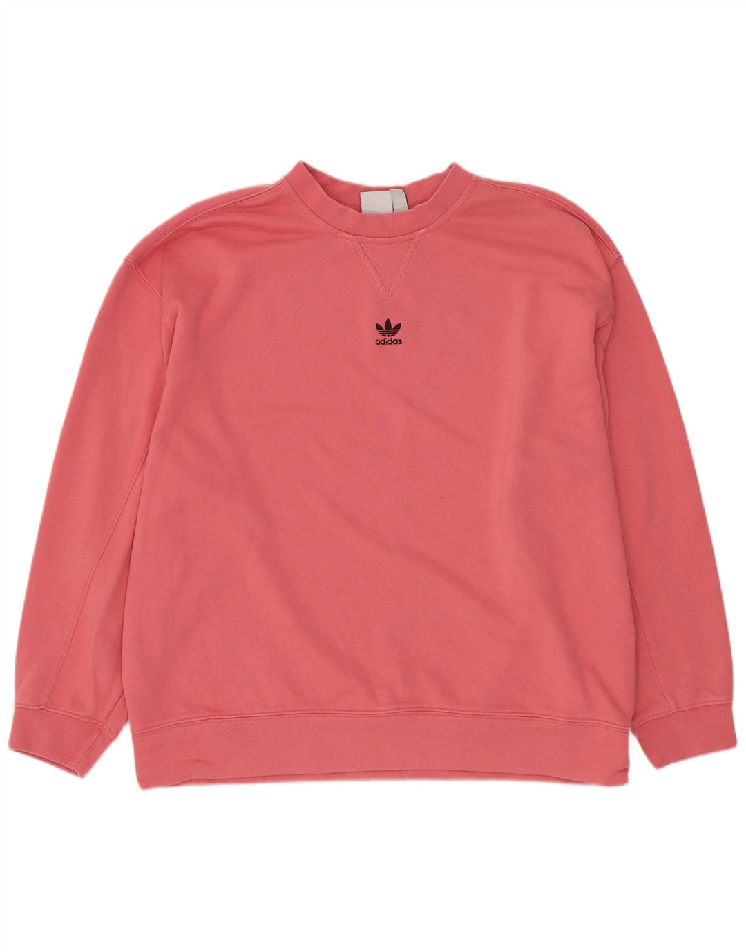 ADIDAS Sweat-shirt surdimensionné pour femme UK 10 Petit coton rose