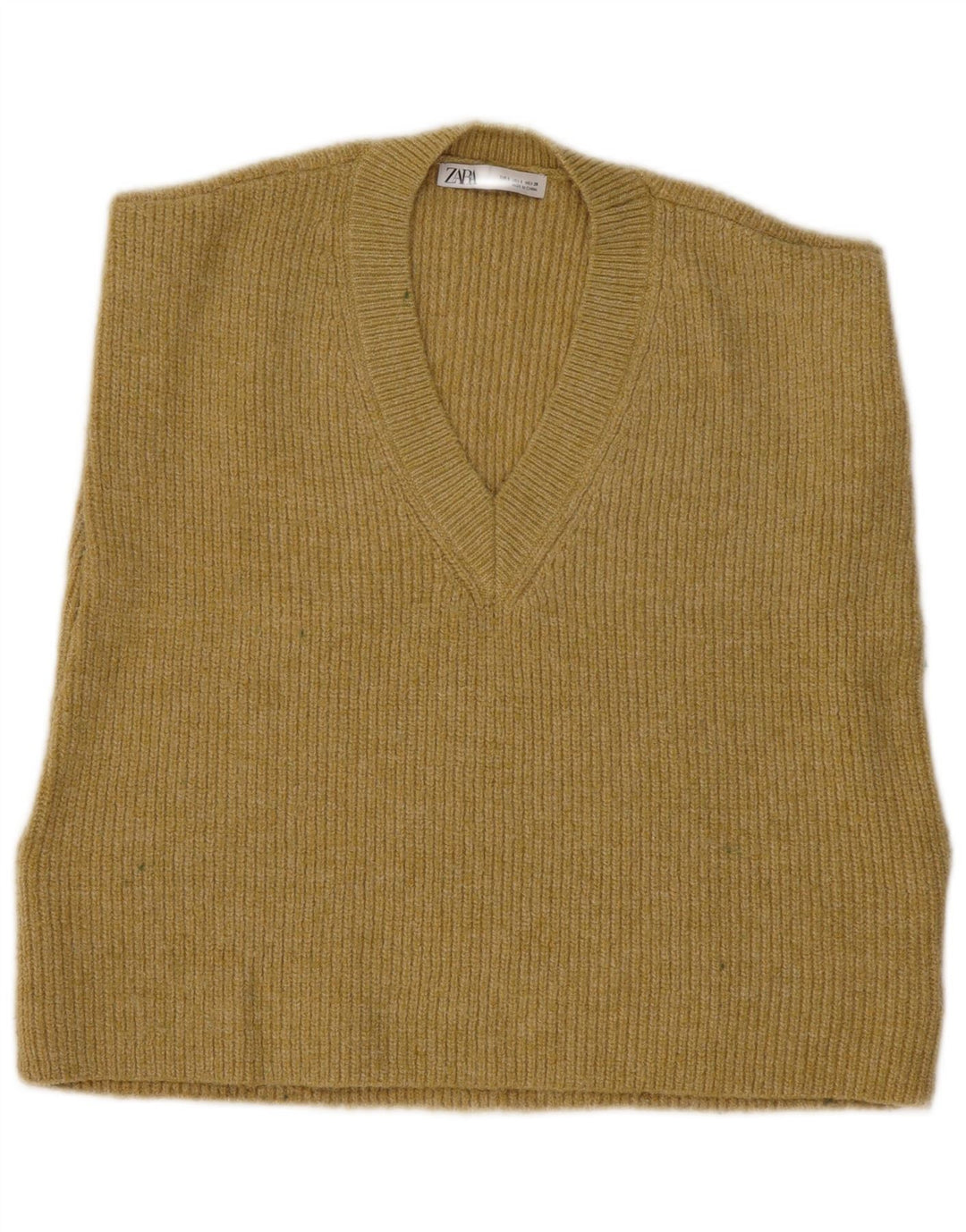 Zara Femme Débardeur UK 10 Petit Jaune Polyester