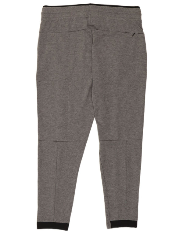 Zara Pantalon de survêtement pour femme UK 18 XL Gris Colorblock Polyester