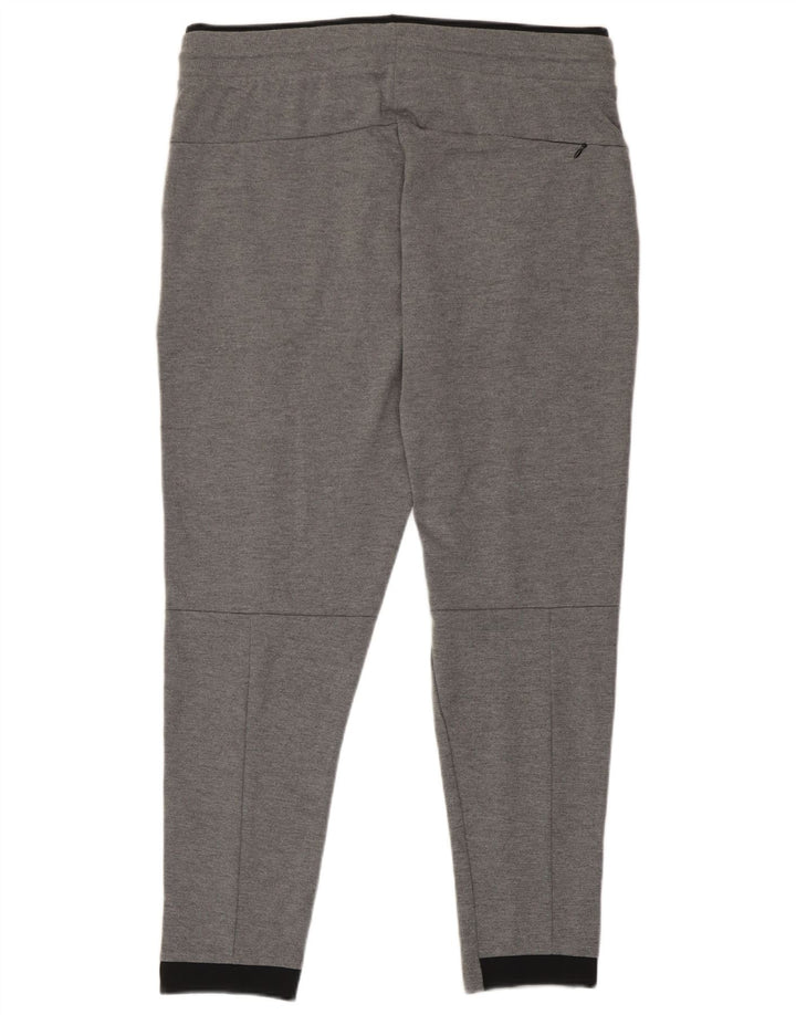 Zara Pantalon de survêtement pour femme UK 18 XL Gris Colorblock Polyester