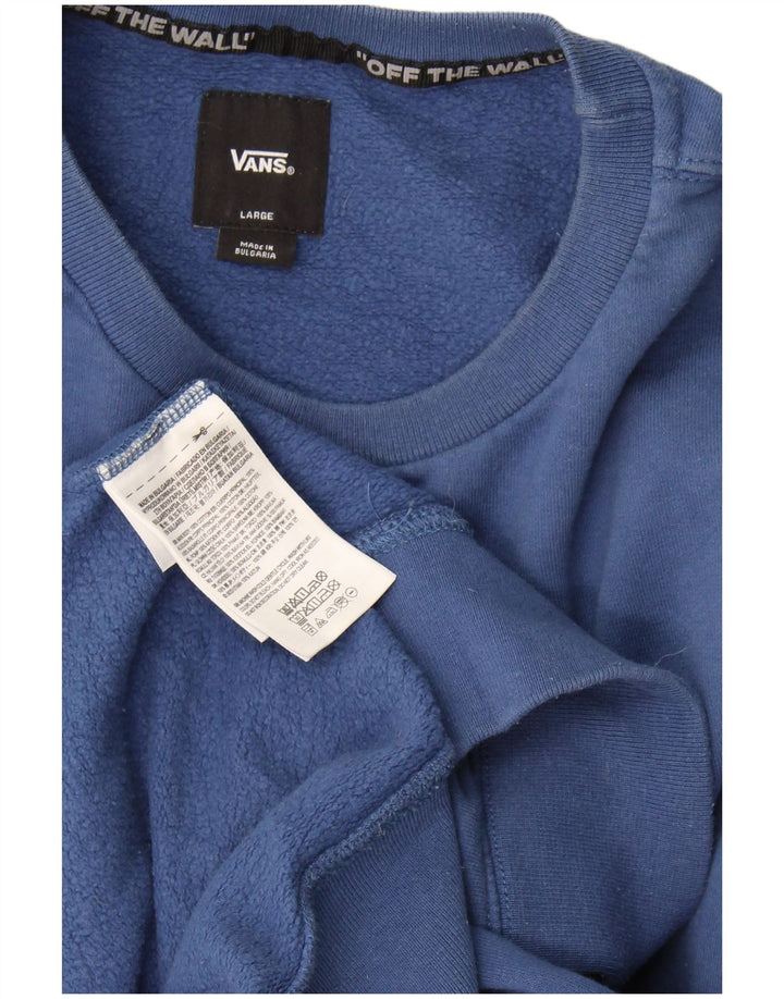Vans Sweat-shirt pour homme en coton bleu Taille L