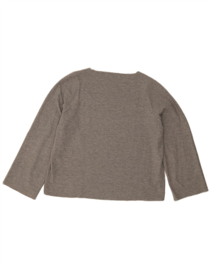 Zara Femme Trafaluc Haut Oversize Manches Longues UK 10 Petit Gris