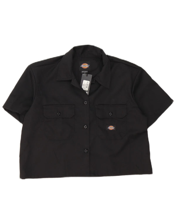 Dickies Chemise surdimensionnée à manches courtes pour femme UK 10 Petit coton noir