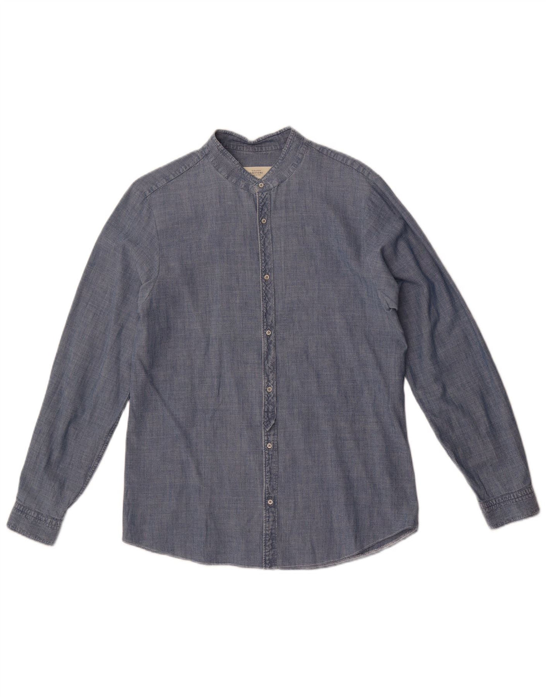 Mauro Grifoni Chemise en jean pour homme Taille 42 16 1/2 Large Bleu
