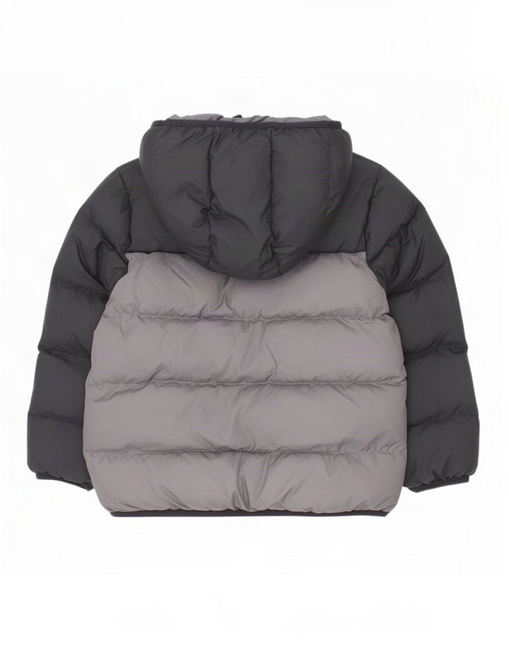 Adidas Veste matelassée à capuche pour garçon 6-7 ans Noir Colorblock Polyester