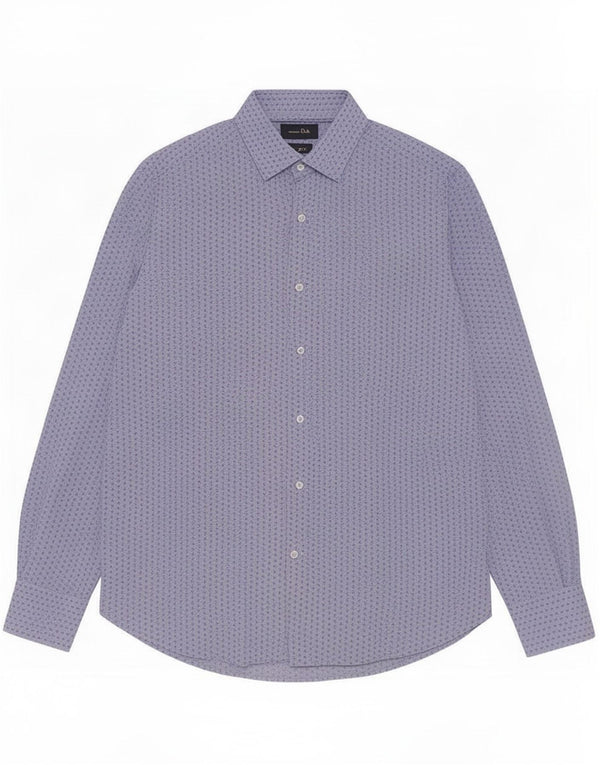 Massimo Dutti Chemise Homme Taille 40 15 3/4 Coton Paisley Bleu Moyen