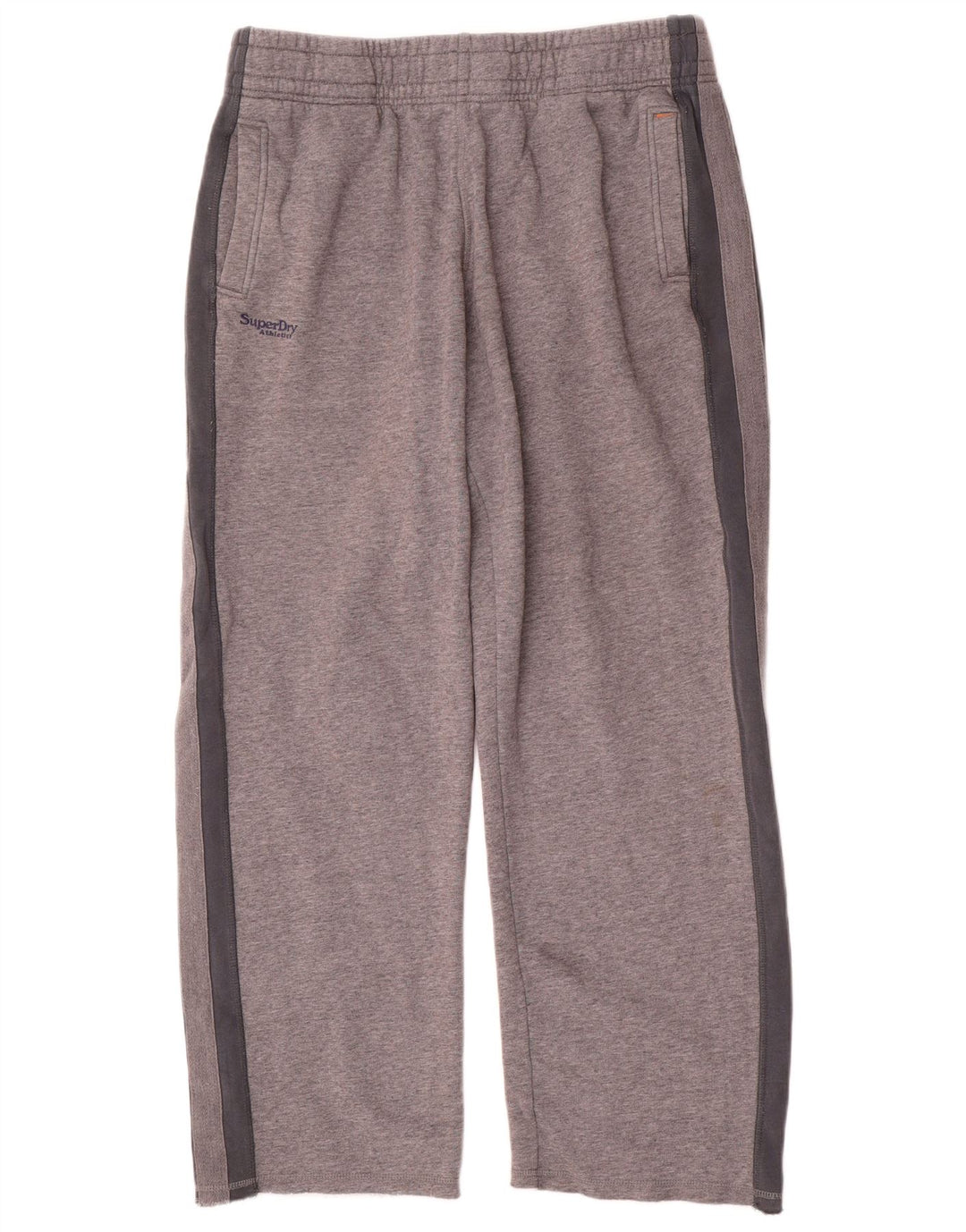 Superdry Pantalon De Survêtement Large Gris Colorblock Coton Homme