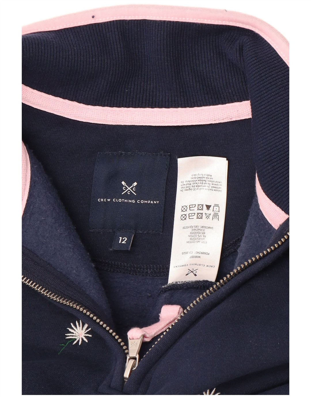 Crew Clothing Sweat-shirt pour femme UK 12 Medium Bleu marine Floral