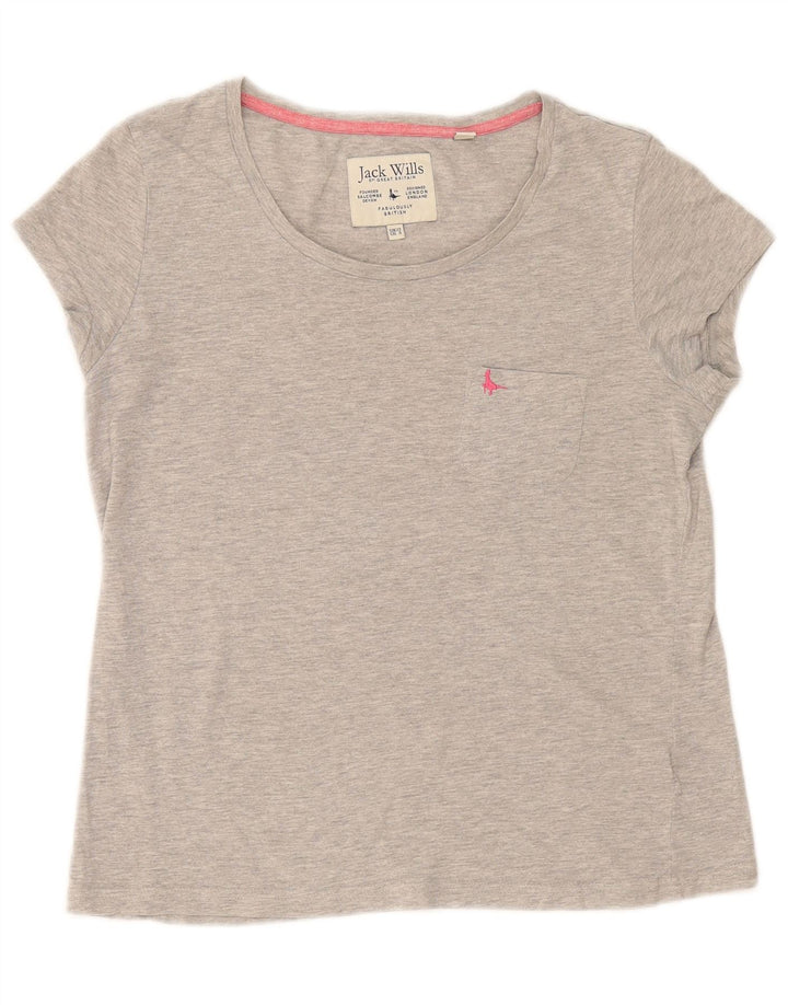 Jack Wills T-shirt pour femme en coton moucheté gris moyen UK 42