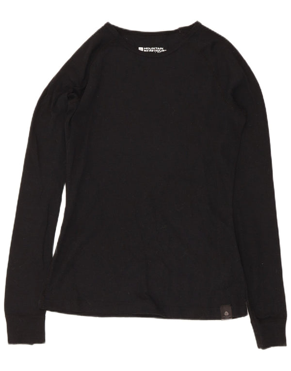 Mountain Warehouse Haut à manches longues pour femme UK 8 Petite laine noire