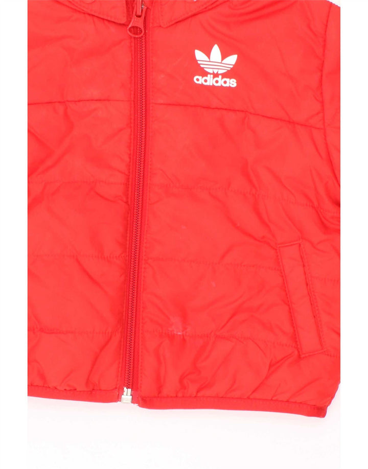 Veste matelassée à capuche Adidas bébé garçon 3-6 mois rouge polyester