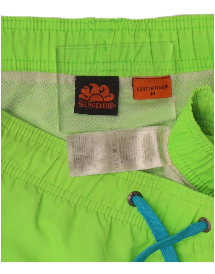 SUNDEK Short de Bain Graphique Garçon 13-14 ans Vert Polyester