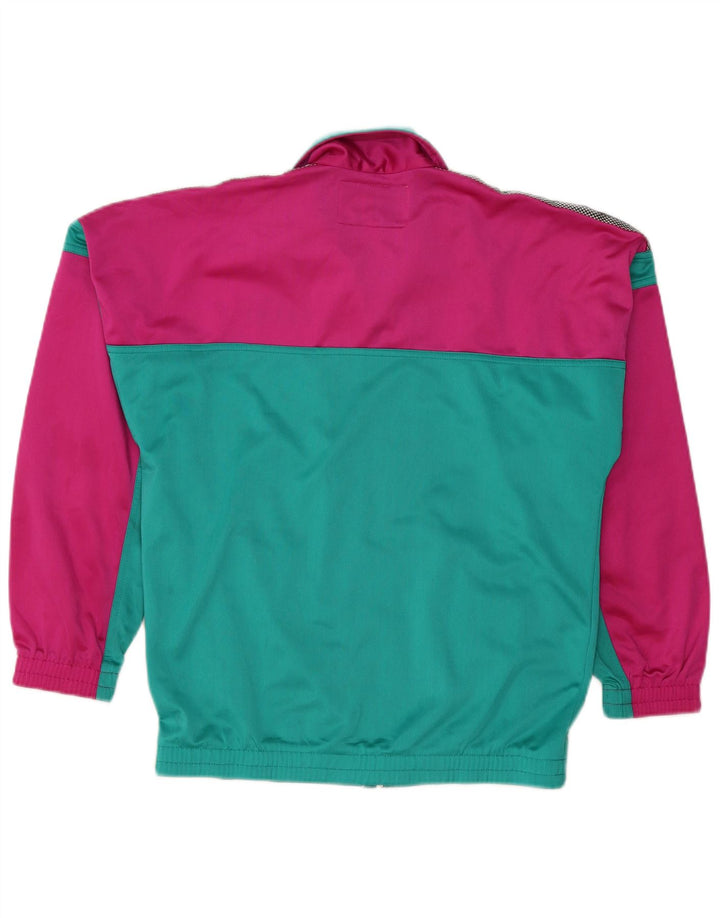 DIADORA Veste de survêtement graphique pour homme UK 38 Vert moyen Colourblock