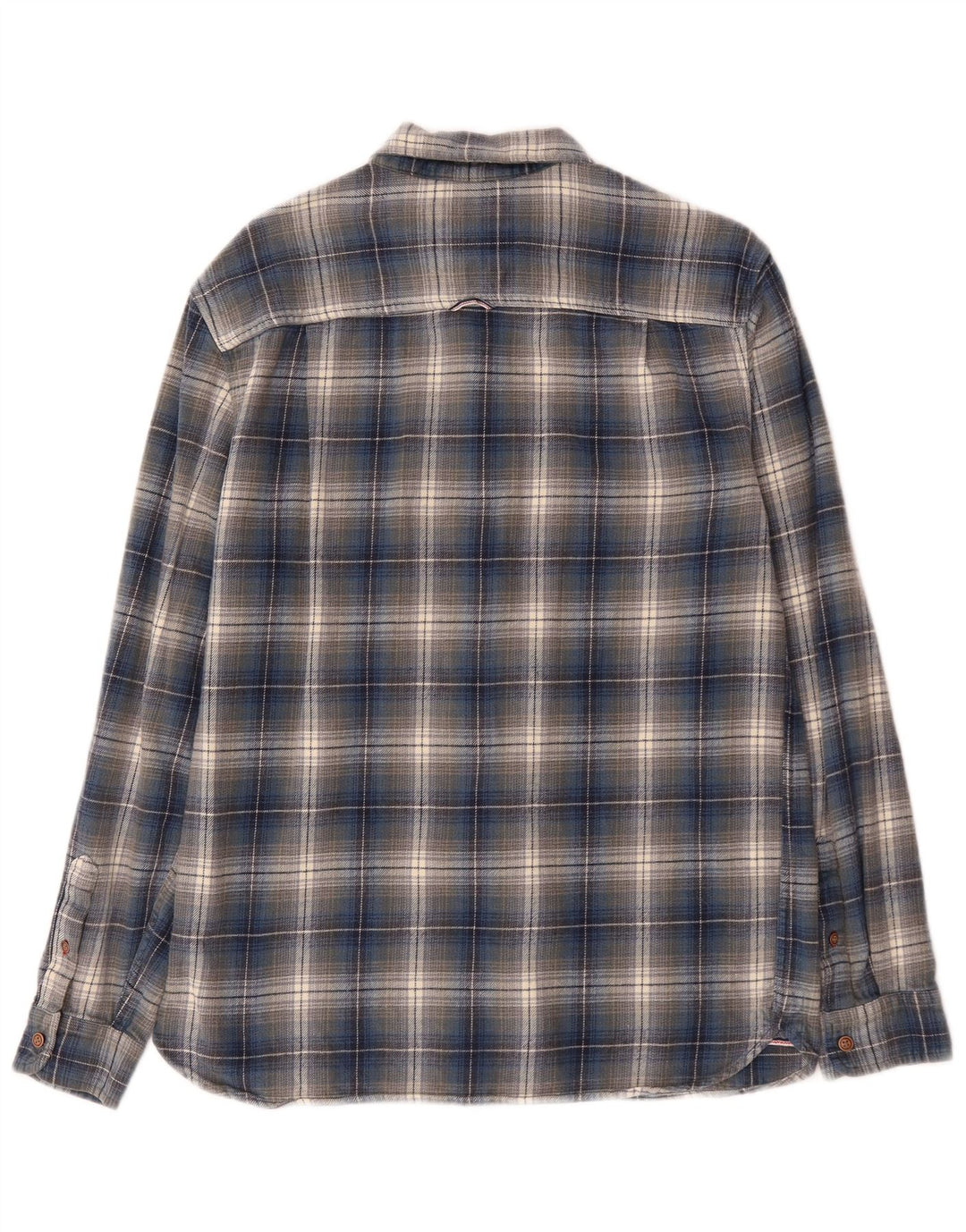 Chemise White Stuff Coupe Classique en Flanelle Homme Bleu Moyen à Carreaux en Coton