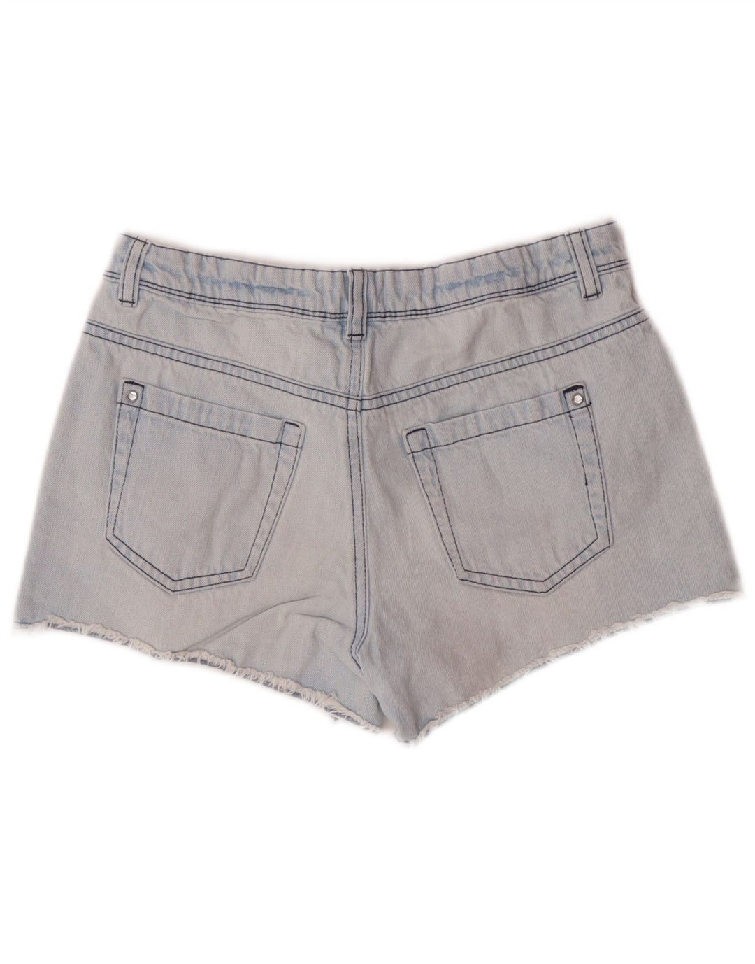 BENETTON Short en Jean Fille 11-12 Ans 2XL W26 Bleu Coton