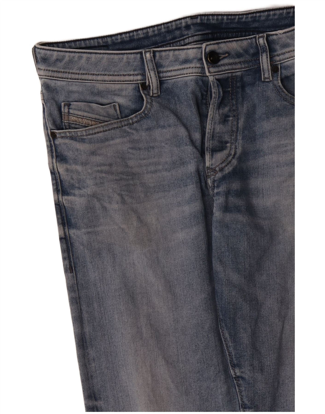 Diesel Jean Droit Homme W34 L30 Bleu Coton